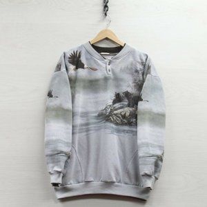 vintage Grizzly Bear Eagle Sweatshirt